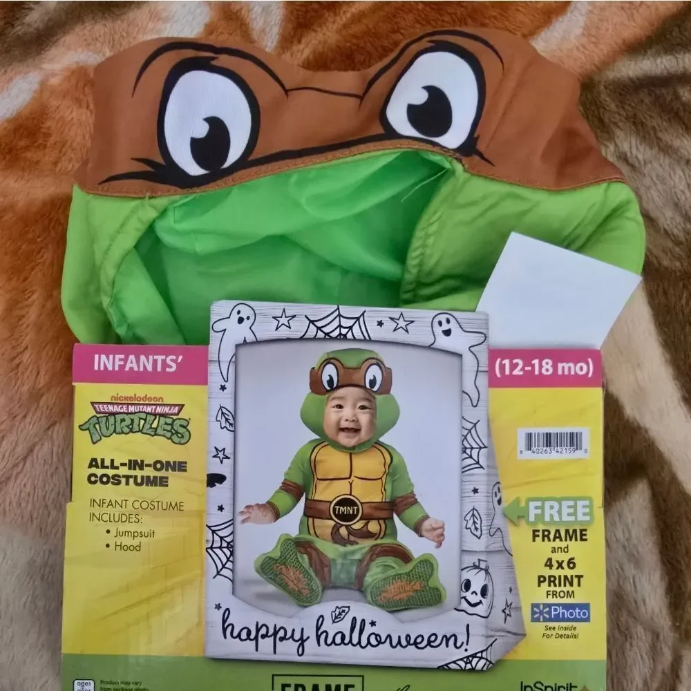 Teenage Mutant Ninja Turtles 4-in-1 Halloween Costumes for Infant, 12-18M, Nwt